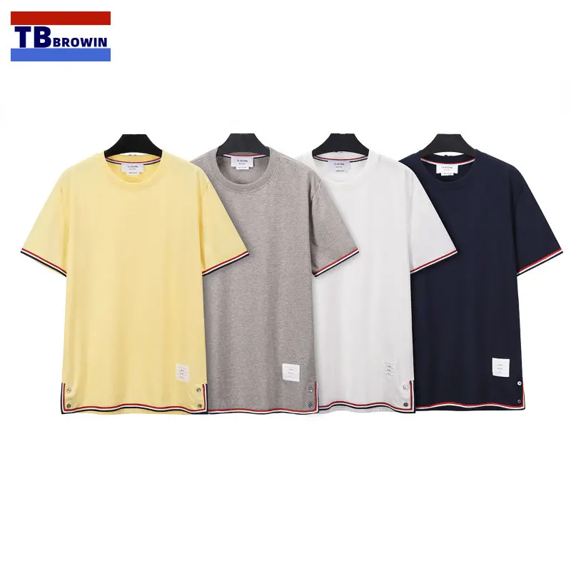 TB BROWIN Thom Men's Tshirt Fashion Red White Blue Ribbon Stripe Round Neck Straight Tees Tops Casual Sports for Men Clothes y2k
TB BROWIN Thom Men's Tshirt Fashion Red White Blue Ribbon Stripe Round Neck Straight Tees Tops Casual Sports for Men Clothes y2k