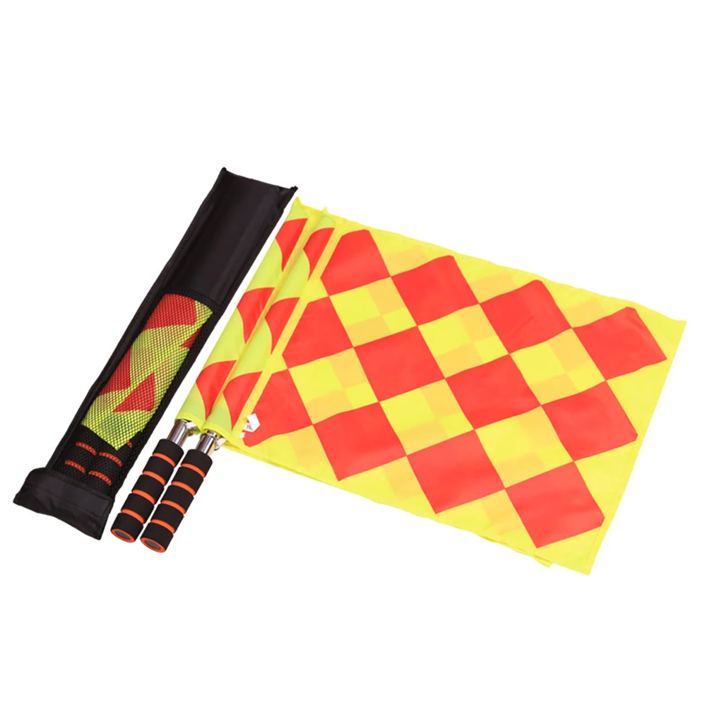 Brand New Soccer Referee Flag Fair Play 2 Pcs 44mm*34cm Black Handle Football Linesman Flags Lightweight Portable
Brand New Soccer Referee Flag Fair Play 2 Pcs 44mm*34cm Black Handle Football Linesman Flags Lightweight Portable