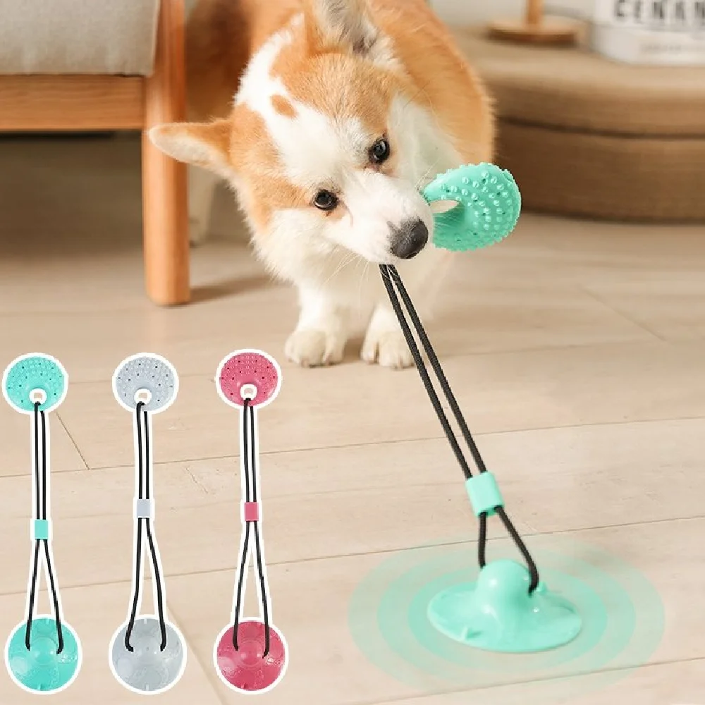 

Dog Toys Suction Cup Tug Interactive Bite Resist Tooth Cleaning Dog Ball for Medium Large Dogs TPR Ball Games Pet Supplies