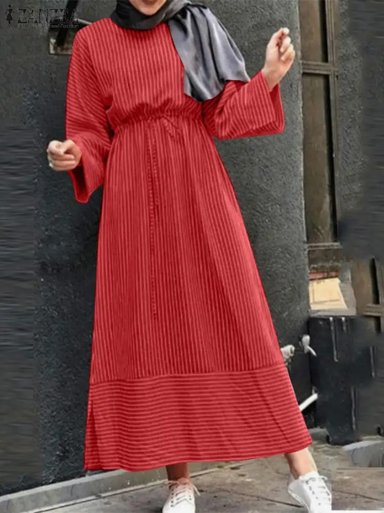 Bohemian Dubai Turkey Caftan Marocain Abaya Hijab ZANZEA Women Long Sleeve Lace Up Casual Muslim Split Dress Islamic Clothing
Bohemian Dubai Turkey Caftan Marocain Abaya Hijab ZANZEA Women Long Sleeve Lace Up Casual Muslim Split Dress Islamic Clothing