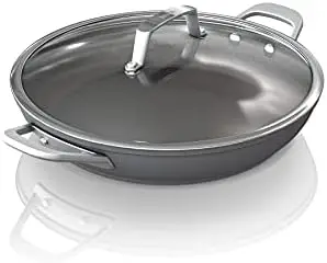 Foodi NeverStick Premium 12-Inch Everyday Pan with Glass Lid, Hard-Anodized, Nonstick, Durable & Oven Safe to 500°F, Slate
Foodi NeverStick Premium 12-Inch Everyday Pan with Glass Lid, Hard-Anodized, Nonstick, Durable & Oven Safe to 500°F, Slate