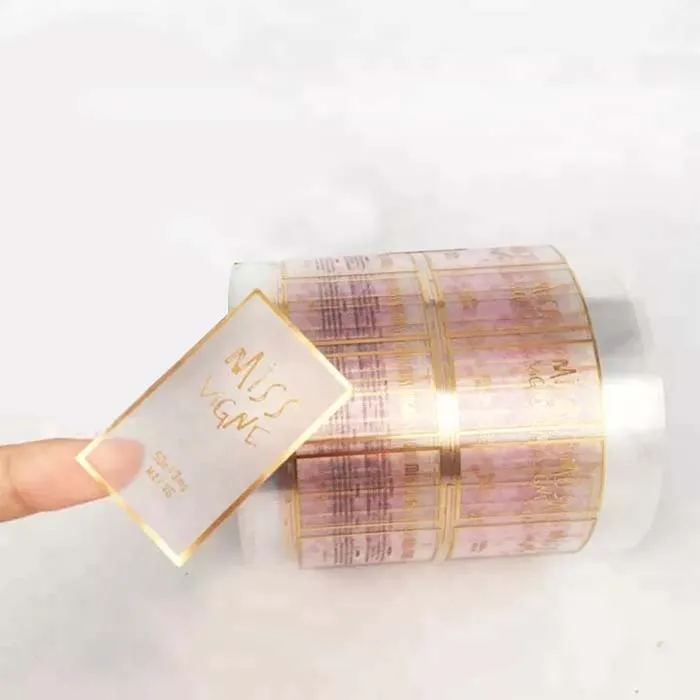 Custom Perfume Transparent Hot Gold Foil Stamping Label Printing Clear Adhesive Logo Sticker Labels Planner Stickers Stationery
Custom Perfume Transparent Hot Gold Foil Stamping Label Printing Clear Adhesive Logo Sticker Labels Planner Stickers Stationery