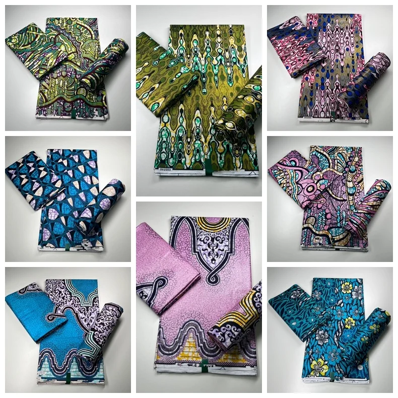 2022 Factory Price Ghana Fashion African Ankara Grand Glitter Glam Cotton Real Print Wax Material 6Yards Sewing For Dress
2022 Factory Price Ghana Fashion African Ankara Grand Glitter Glam Cotton Real Print Wax Material 6Yards Sewing For Dress