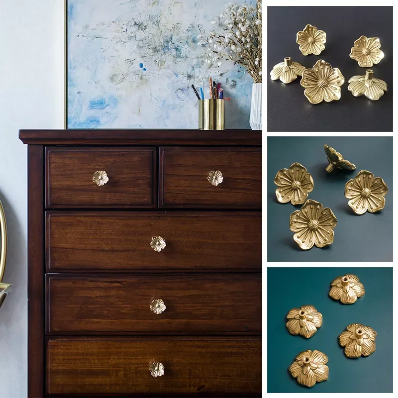 Brass Flower Shape Dresser Cabinet Pull Drawer Knobs Wardrobe Kitchen Cupboard Handle Nordic Pastoral Furniture Hardware
Brass Flower Shape Dresser Cabinet Pull Drawer Knobs Wardrobe Kitchen Cupboard Handle Nordic Pastoral Furniture Hardware