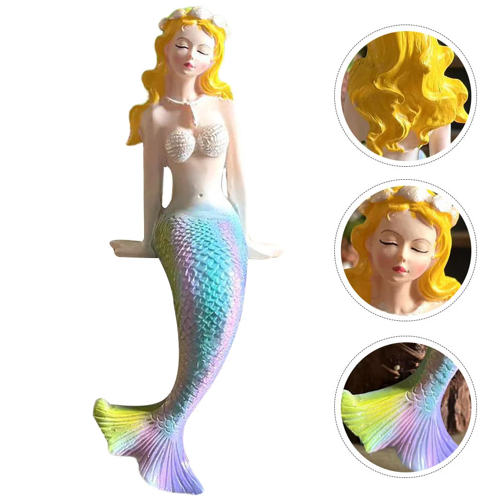 Desktop Mermaid Figure Small Craft Decorative Statue Fish Tank Decoration Underwater Ornament Resin 
Desktop Mermaid Figure Small Craft Decorative Statue Fish Tank Decoration Underwater Ornament Resin