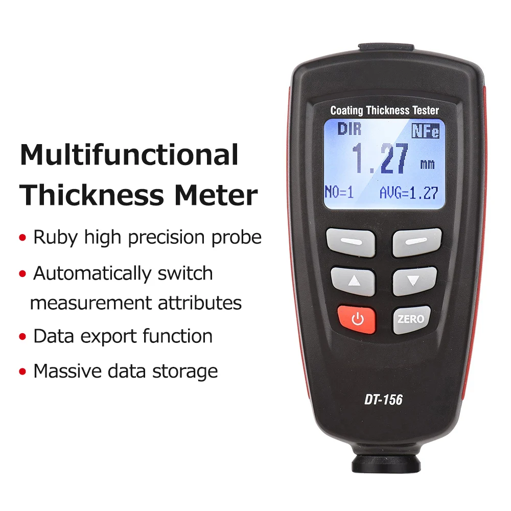 CEM DT-156 LCD Coating Thickness Tester Meter Fe/NFe Paint Thickness Gauge Meter Car Paint Depth Gauge Tester for Car Automobile
CEM DT-156 LCD Coating Thickness Tester Meter Fe/NFe Paint Thickness Gauge Meter Car Paint Depth Gauge Tester for Car Automobile
