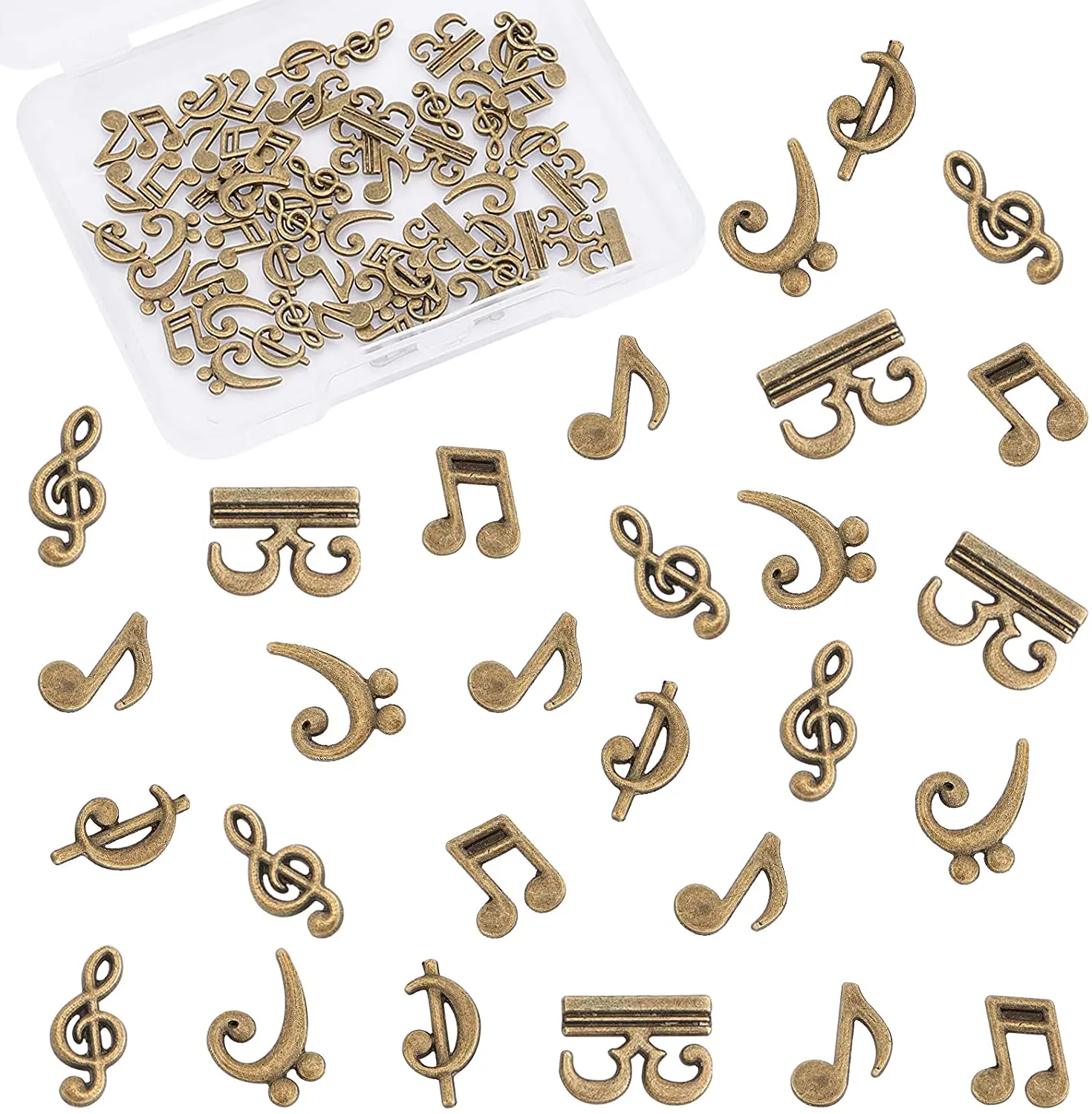 90 PCS Music Notes Resin Fillers 6-Style Musical Note Filling Charms Alloy Epoxy Resin Accessories Antique Bronze
90 PCS Music Notes Resin Fillers 6-Style Musical Note Filling Charms Alloy Epoxy Resin Accessories Antique Bronze