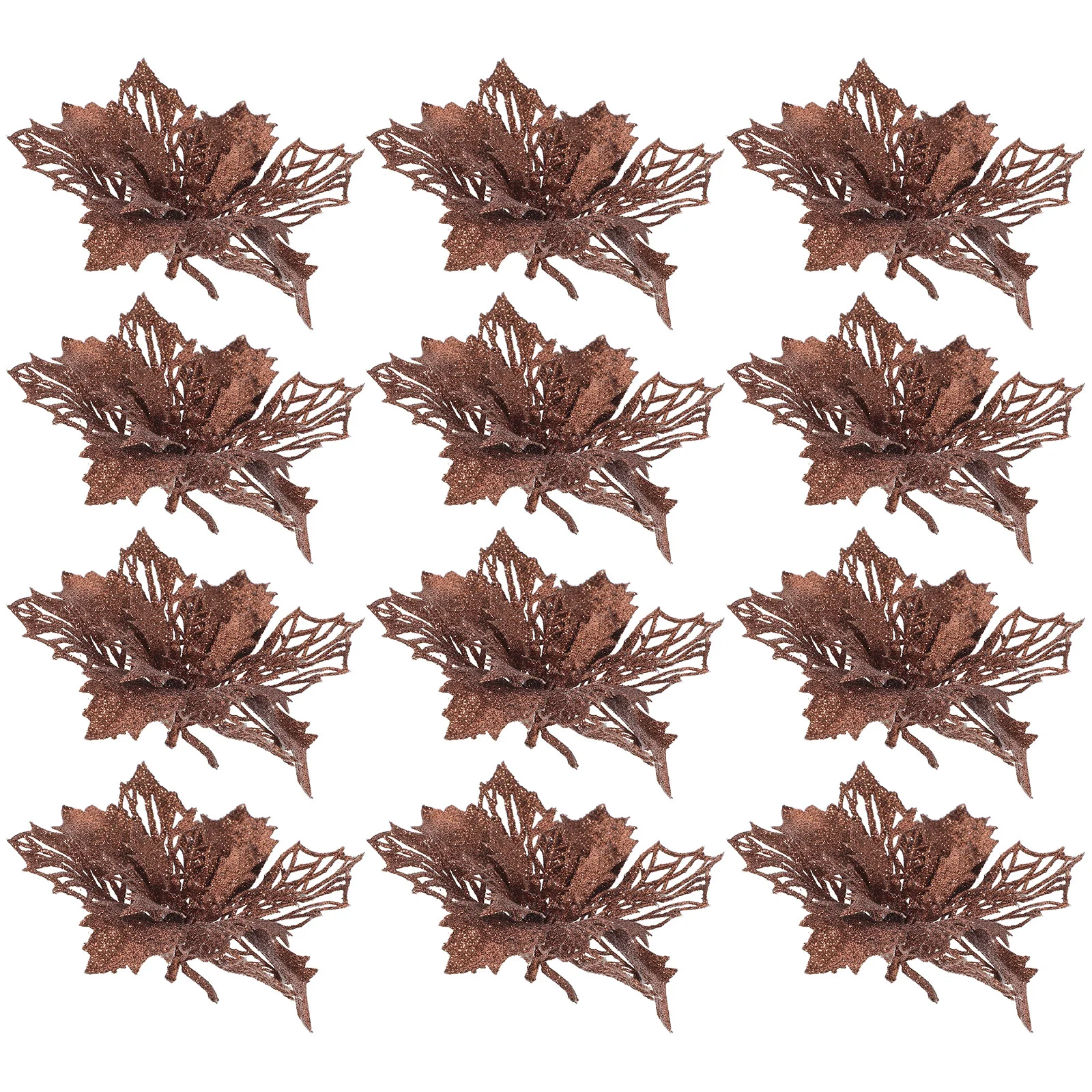12pcs Artificial Poinsettia Flowers Hollow Glittered Poinsettia Christmas Tree Ornaments Wreath Flower Arrangement ( Dark
12pcs Artificial Poinsettia Flowers Hollow Glittered Poinsettia Christmas Tree Ornaments Wreath Flower Arrangement ( Dark