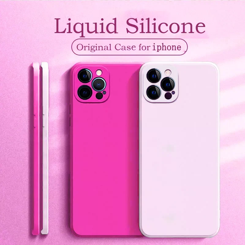 Original Liquid Silicone Square Phone For iPhone 11 12 13 14 Pro Max XS XR X Mini 7 8 Plus SE 2 Shockproof funda Cover
Original Liquid Silicone Square Phone For iPhone 11 12 13 14 Pro Max XS XR X Mini 7 8 Plus SE 2 Shockproof funda Cover