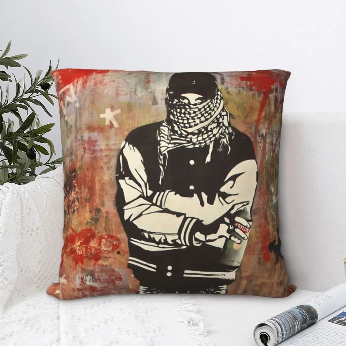 Bansky Graffiti Artist Cojines Throw Pillow Case Cushion Covers Home Sofa Chair Decorative Backpack 
Bansky Graffiti Artist Cojines Throw Pillow Case Cushion Covers Home Sofa Chair Decorative Backpack