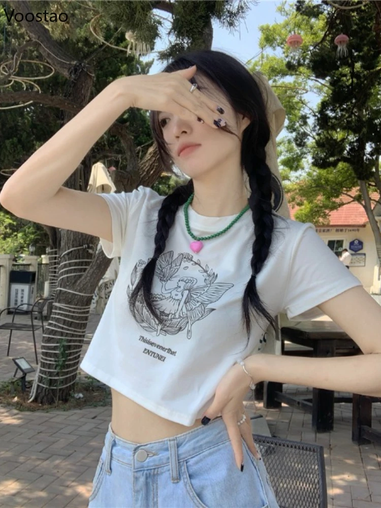 Gothic T-Shirt O-Neck Fairy Print Graphic Tees Women Y2k Aesthetic Crop Tops Harajuku Korean Slim Streetwear Grunge Tshirt Femme
Gothic T-Shirt O-Neck Fairy Print Graphic Tees Women Y2k Aesthetic Crop Tops Harajuku Korean Slim Streetwear Grunge Tshirt Femme