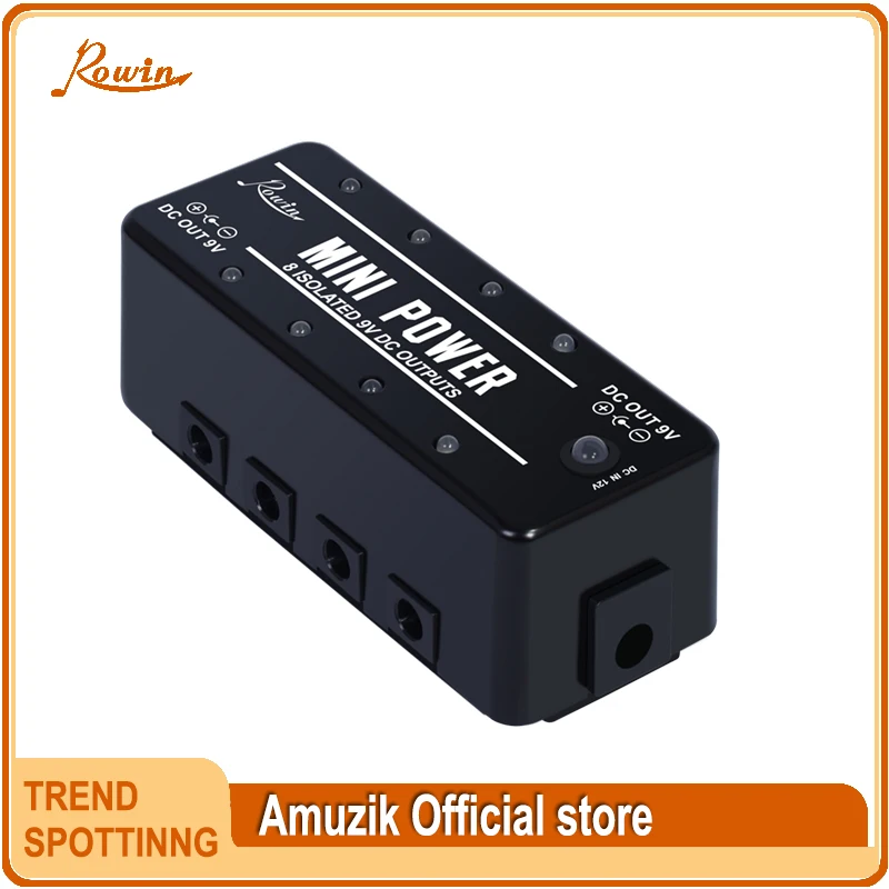 Rowin Guitar Pedal Power Supply Mini Power with 8 Isoluted Out Put 9V DC 300mA Short Circuit Protect
Rowin Guitar Pedal Power Supply Mini Power with 8 Isoluted Out Put 9V DC 300mA Short Circuit Protect