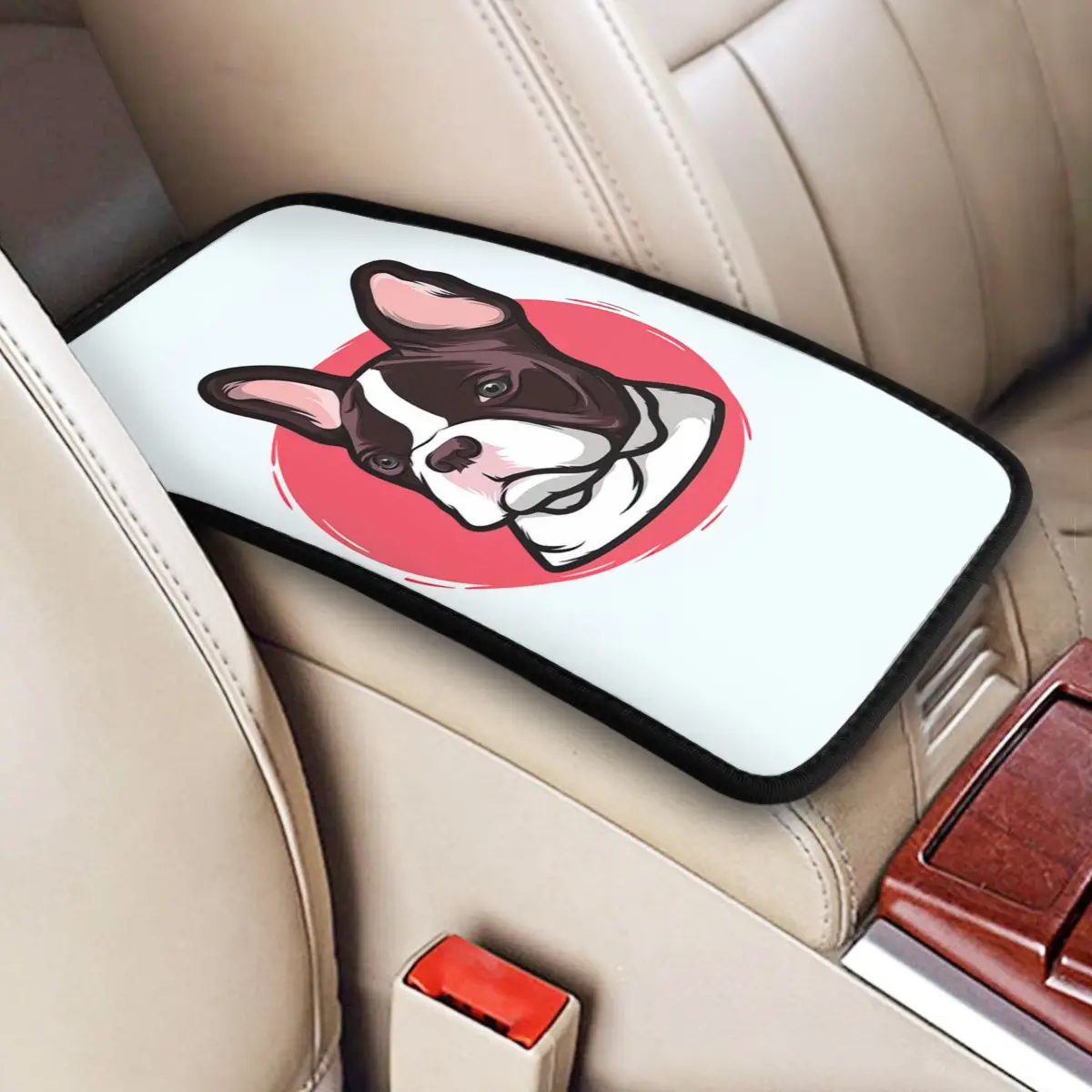 

American Bulldog Car Accessories Car Handrail Box Cushion Custom Print Non-slip Car Armrest Cover