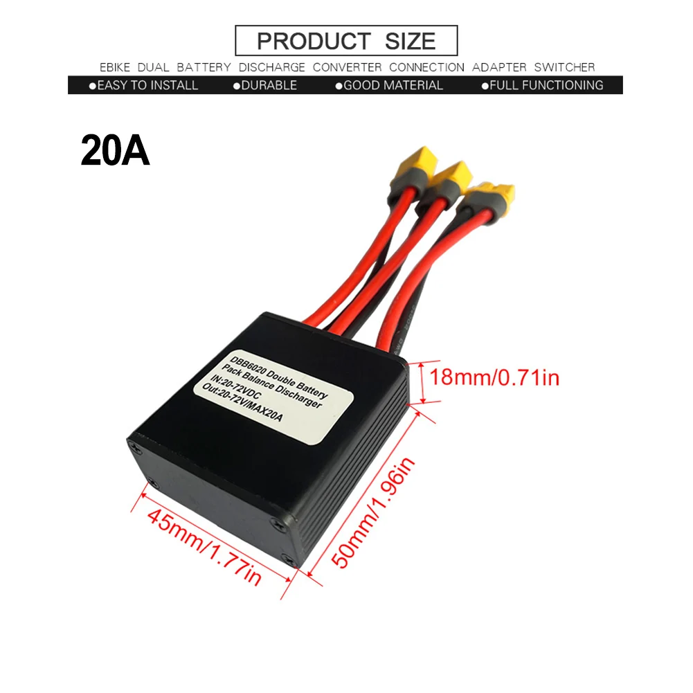 1pcs 20V-72V Ebike Dual Battery Discharge Converter Switcher Module Increase Battery Parallel Module Charger Accessories
1pcs 20V-72V Ebike Dual Battery Discharge Converter Switcher Module Increase Battery Parallel Module Charger Accessories
