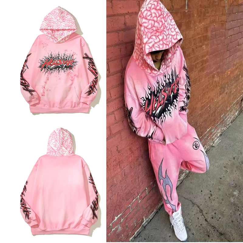 Pink Hellstar Hooded Hoodie Vine Hat Men Women Best Quality Mud Print Flame HELLSTAR Logo Fleece Sweatshirts Hoody
Pink Hellstar Hooded Hoodie Vine Hat Men Women Best Quality Mud Print Flame HELLSTAR Logo Fleece Sweatshirts Hoody