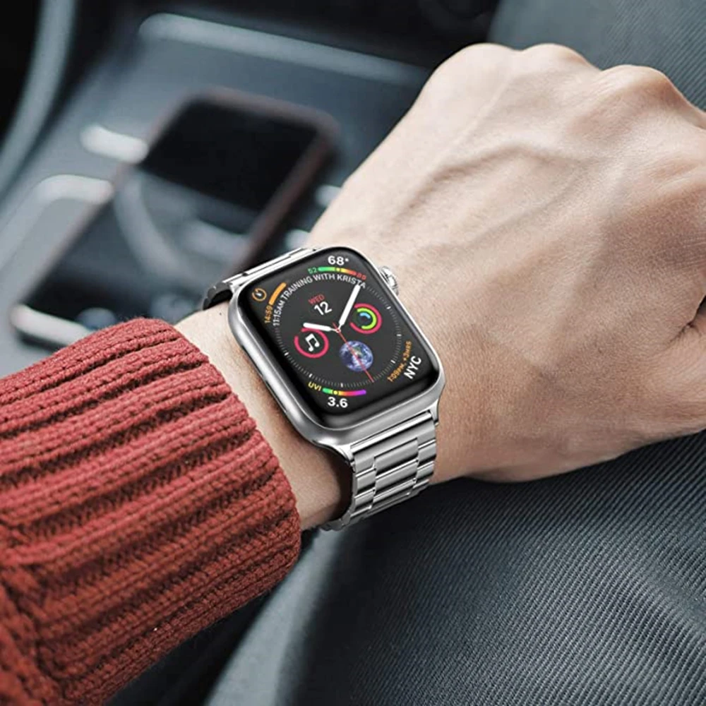 Набор ремешков для Apple Watch SE ремешок из нержавеющей стали с сетчатым браслетом iWatch