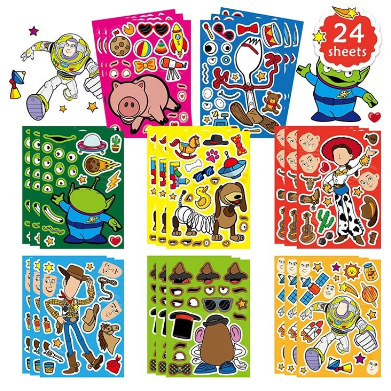 Disney Toy Story Figure Puzzle Stickers 8/12/24 Sheets Game DIY Funny Make A Face Party Decoration Jigsaw Sticker Kid Decal Toys
Disney Toy Story Figure Puzzle Stickers 8/12/24 Sheets Game DIY Funny Make A Face Party Decoration Jigsaw Sticker Kid Decal Toys