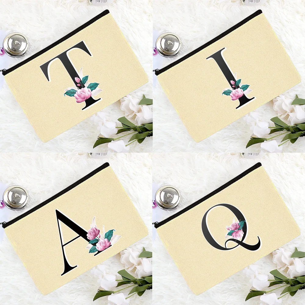 Cosmetic Bag Ladies Travel Makeup Toiletries Fashion Zipper Small Bag 26 Letter Printing Series Bridesmaid Theme Party Wallet
Cosmetic Bag Ladies Travel Makeup Toiletries Fashion Zipper Small Bag 26 Letter Printing Series Bridesmaid Theme Party Wallet