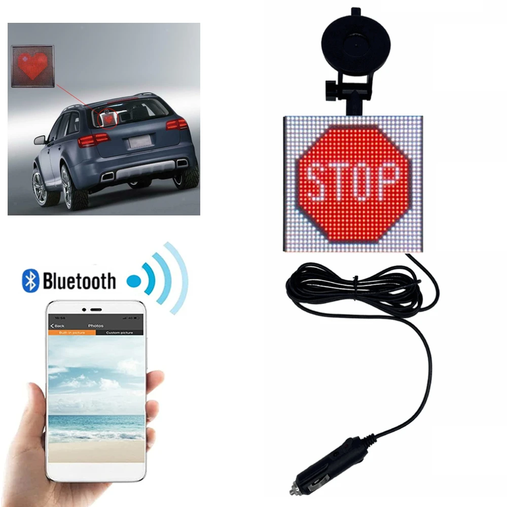 Windshield Screen Display LED Screen Mobile Phone APP Control Full Color RGB Panel 12v Lighting Car Rear Window LED Display
Windshield Screen Display LED Screen Mobile Phone APP Control Full Color RGB Panel 12v Lighting Car Rear Window LED Display