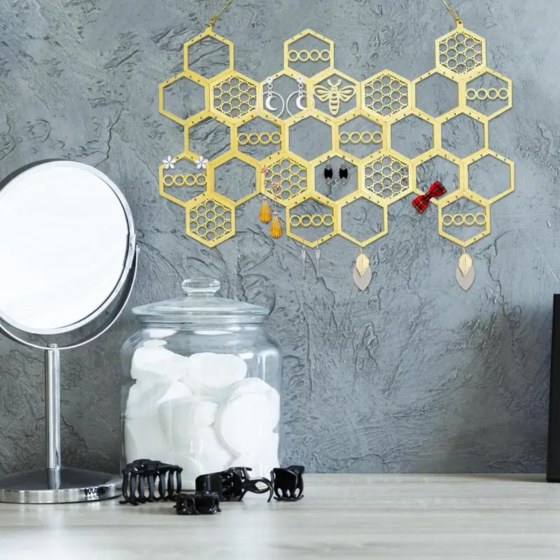 Деревянный органайзер для ювелирных изделий, ячеистая подвесная стойка для хранения сережек с 8 крючками, настенная Подвесная подставка дл...
Деревянный органайзер для ювелирных изделий, ячеистая подвесная стойка для хранения сережек с 8 крючками, настенная Подвесная подставка дл...