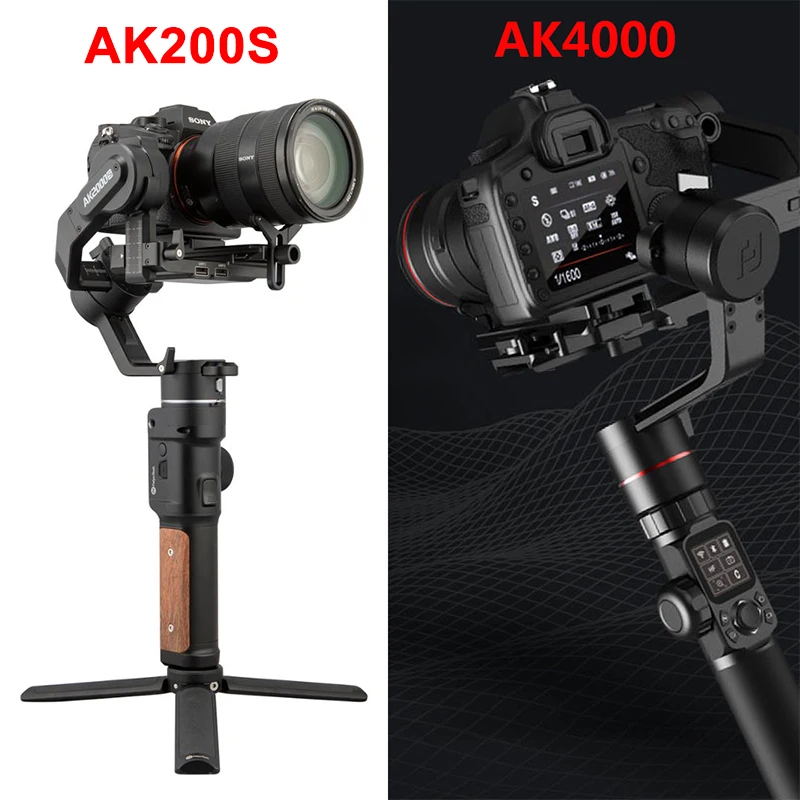 

Feiyu Tech AK2000S AK4000 3-Axis Camera Stabilizer Handhel Gimbal for Sony Canon 5D Panasonic GH5 Nikon 2.8 kg 4KG Payload Phone