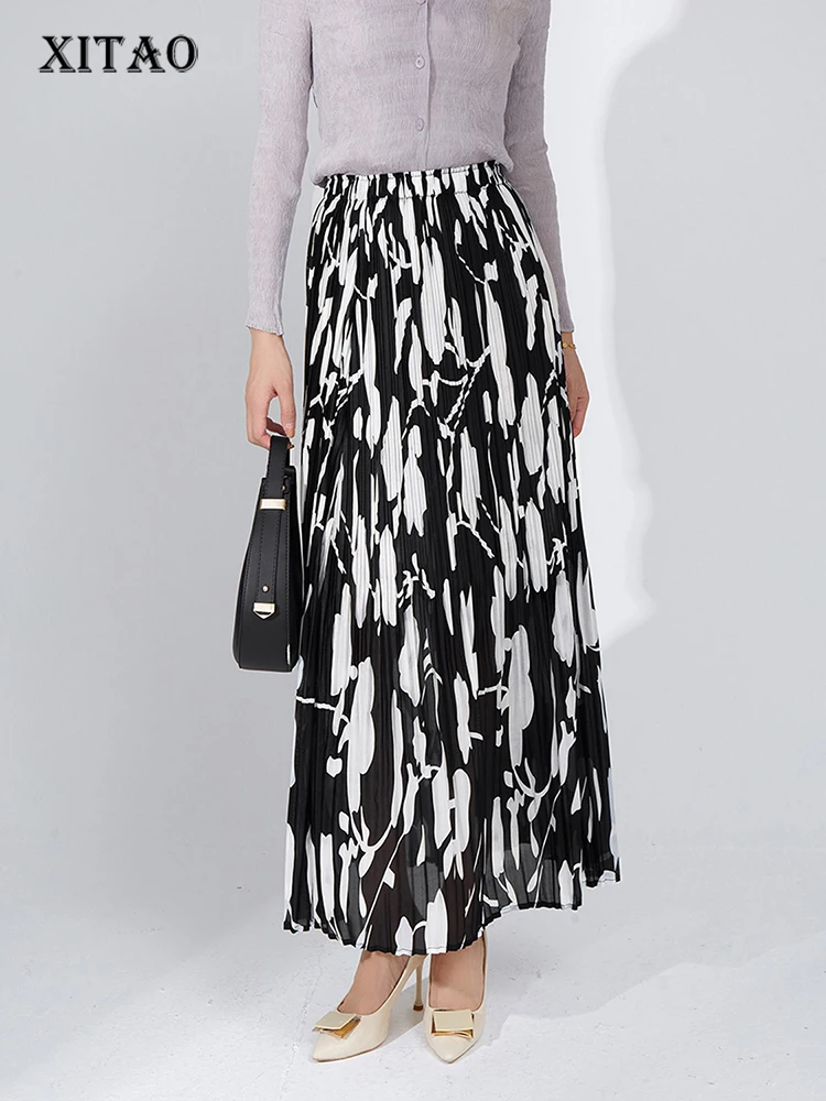 XITAO/свободные юбки со складками и эластичной резинкой на талии трапециевидной формы до середины икры; Новинка 2023 года; Сезон осень; Повседневные тонкие юбки для всех случаев; DMJ2455
XITAO/свободные юбки со складками и эластичной резинкой на талии трапециевидной формы до середины икры; Новинка 2023 года; Сезон осень; Повседневные тонкие юбки для всех случаев; DMJ2455