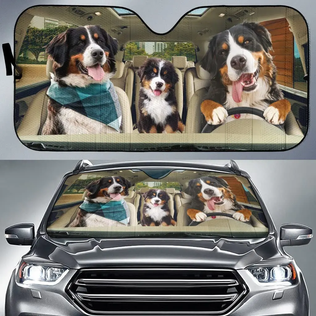 Fun Bernese Mountain Family Driving with Scarf Car Visor, Bernese Mountain Car Visor, Car Windshield Visor
Fun Bernese Mountain Family Driving with Scarf Car Visor, Bernese Mountain Car Visor, Car Windshield Visor