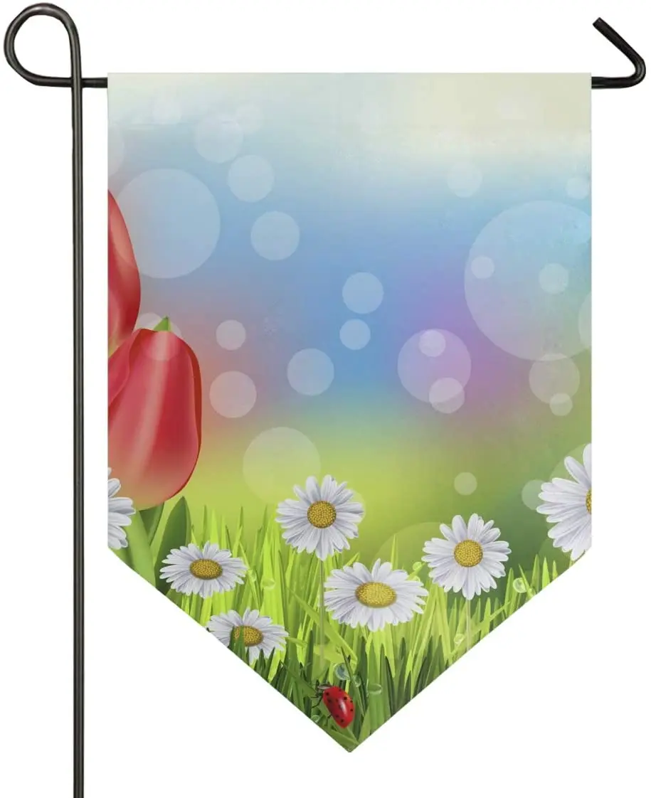 Spring Daisies with Ladybugs Garden Flag Double Sided Welcome Outdoor Flag House Yard Flags Garden Decor for Outside Banner for
Spring Daisies with Ladybugs Garden Flag Double Sided Welcome Outdoor Flag House Yard Flags Garden Decor for Outside Banner for