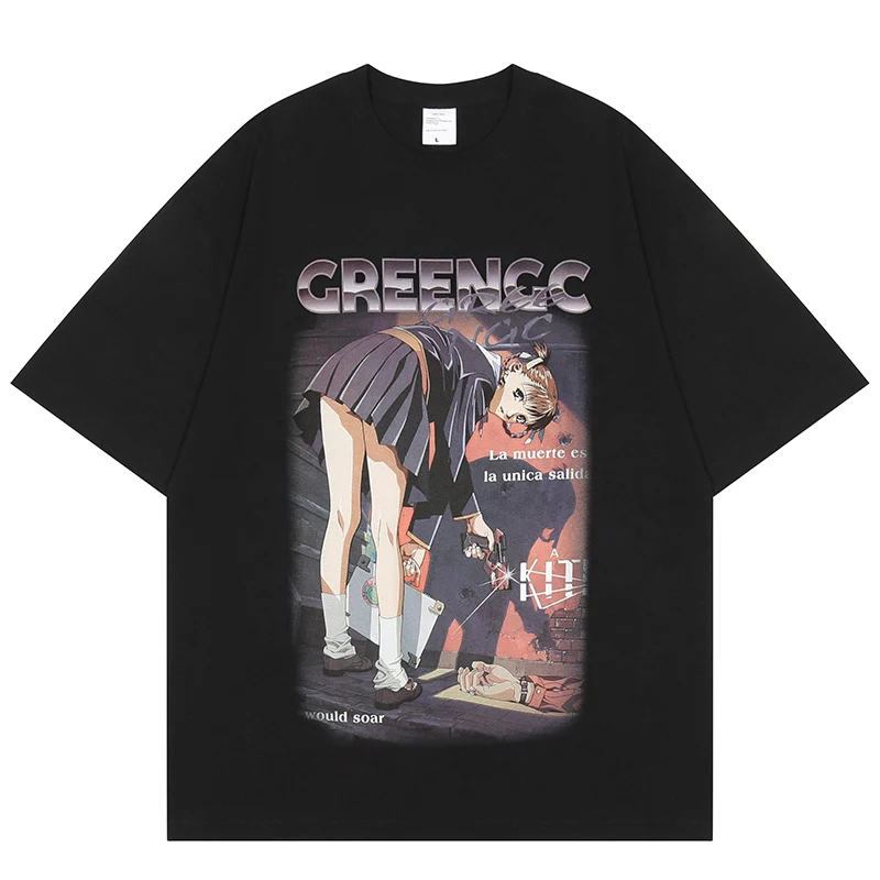 Hip Hop T Shirt Men Streetwear Harajuku Anime Japanese Graphic T-Shirt Short Sleeve Cotton Casual Loose Tshirt Black Tops Tees
Hip Hop T Shirt Men Streetwear Harajuku Anime Japanese Graphic T-Shirt Short Sleeve Cotton Casual Loose Tshirt Black Tops Tees
