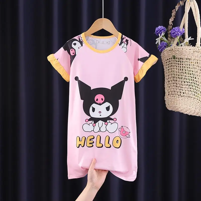 Sanrio Anime Girls Summer Thin Nightgown Cartoon My Melody Cinnamoroll Kuromi Kawaii Short Sleeved Pajama Dress Kids Gift
Sanrio Anime Girls Summer Thin Nightgown Cartoon My Melody Cinnamoroll Kuromi Kawaii Short Sleeved Pajama Dress Kids Gift