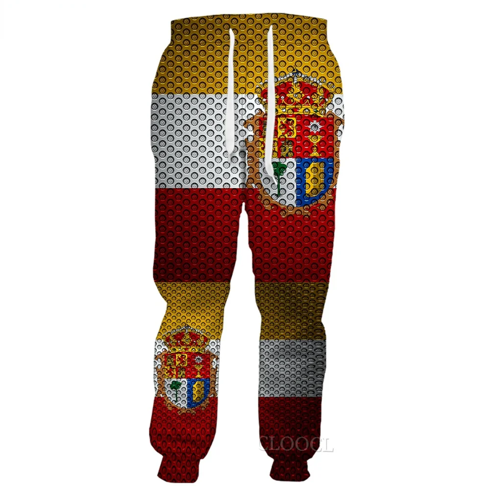 

CLOOCL Men Trousers Spanish National Emblem Flag 3D Pattern Printed Trousers Casual Pants Fashion Streetwear Unisex Sweatpants