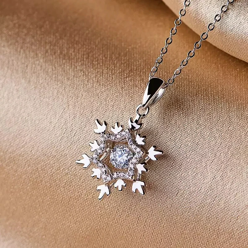 Fashion Luxury White Snowflake Pendant Necklace Women with Brilliant Cubic Zirconia Romantic Bridal Wedding Jewelry 2021
Fashion Luxury White Snowflake Pendant Necklace Women with Brilliant Cubic Zirconia Romantic Bridal Wedding Jewelry 2021
