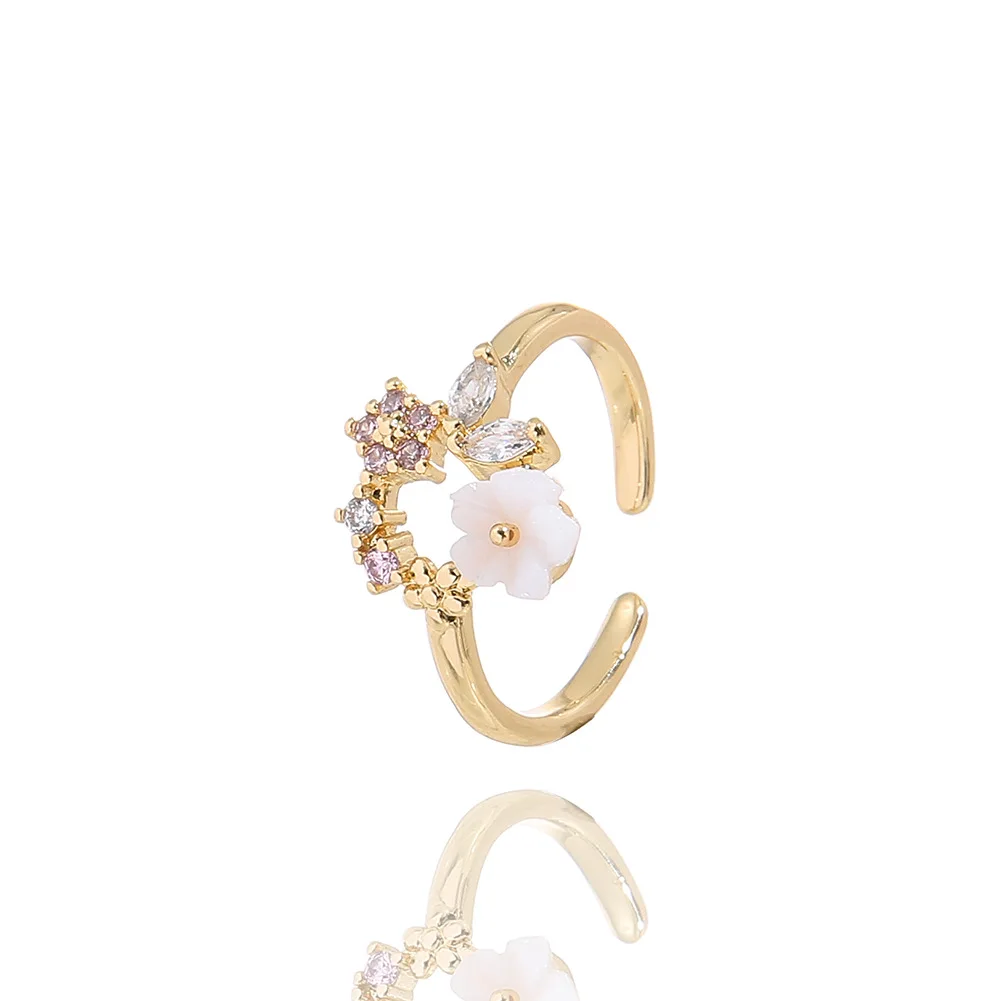 Women's Popular Copper Micro-set Jewelry Flower Small Fresh Ring Ins Net Red Temperament Ring Wild Tail Ring Party Holiday Gift
Women's Popular Copper Micro-set Jewelry Flower Small Fresh Ring Ins Net Red Temperament Ring Wild Tail Ring Party Holiday Gift