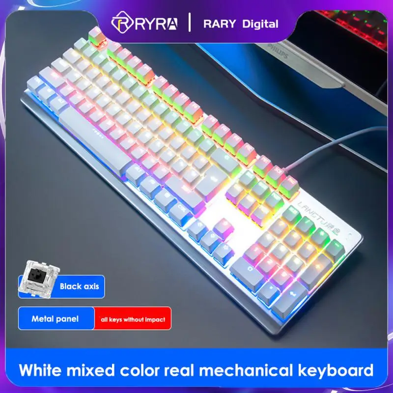 Игровая механическая клавиатура RYRA G800 с черным переключателем, USB RGB-подсветкой, эргономичная проводная клавиатура с 104 клавишами для офисных геймеров, ноутбуков и ПК
Игровая механическая клавиатура RYRA G800 с черным переключателем, USB RGB-подсветкой, эргономичная проводная клавиатура с 104 клавишами для офисных геймеров, ноутбуков и ПК