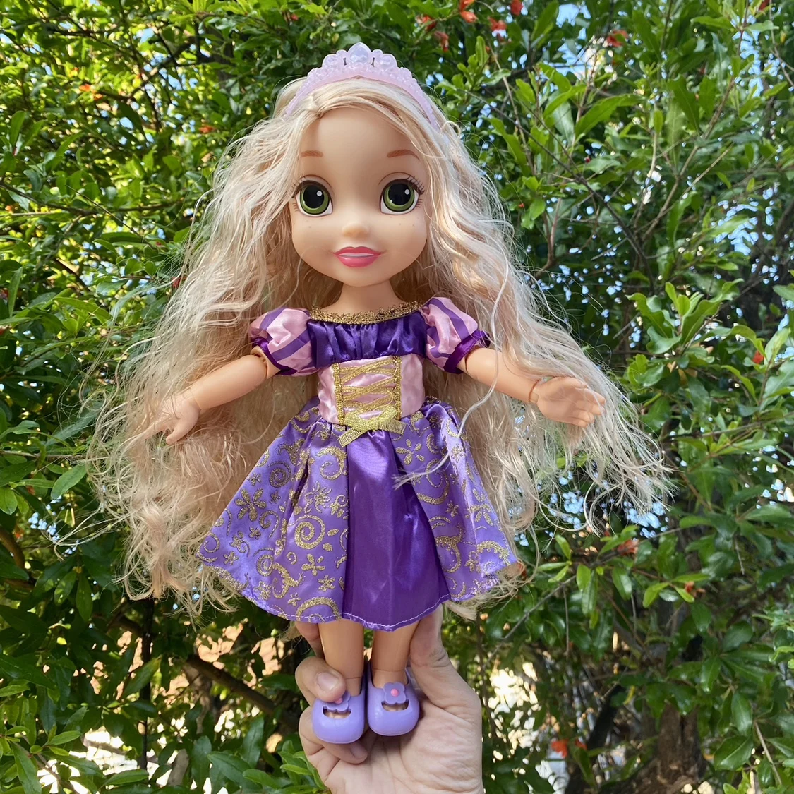 

35cm Disney Elsa Anna Doll Mermaid Rapunzel Bell Princess Doll Genuine Voice Princess Merida Princess Pretend Play Girl Toy Gift