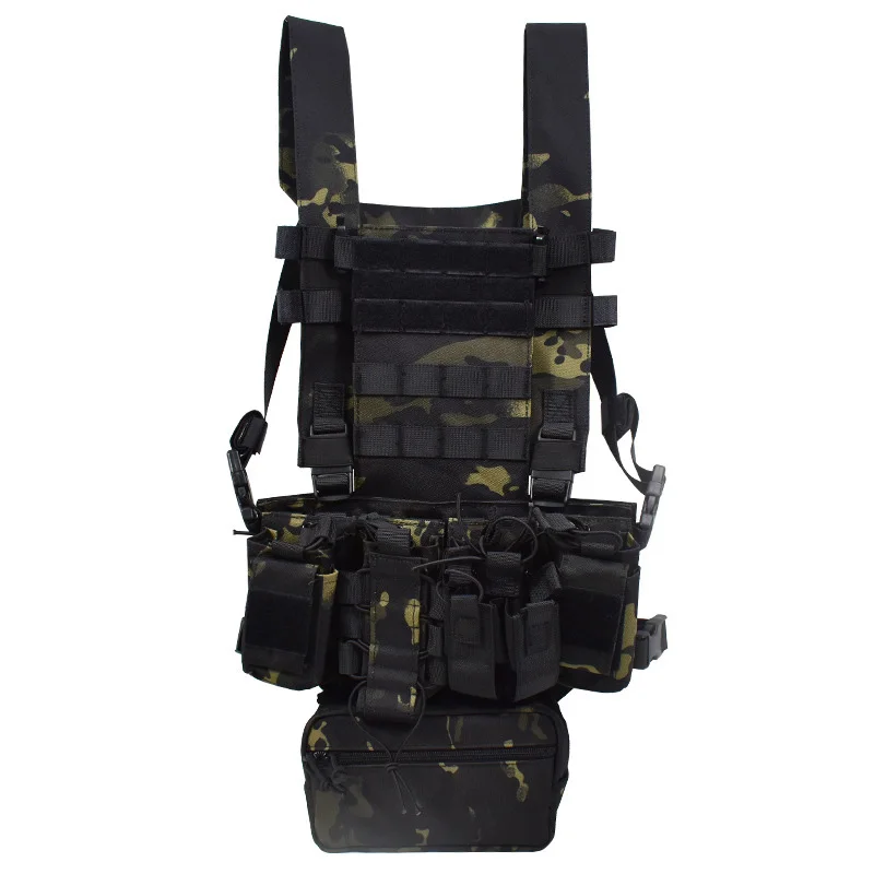

Tactical Camouflage Hunting Combat Crossfit D3CR Chest Rig Vest For Outdoor Military Paintball Airsoft War Game Black Green Tan