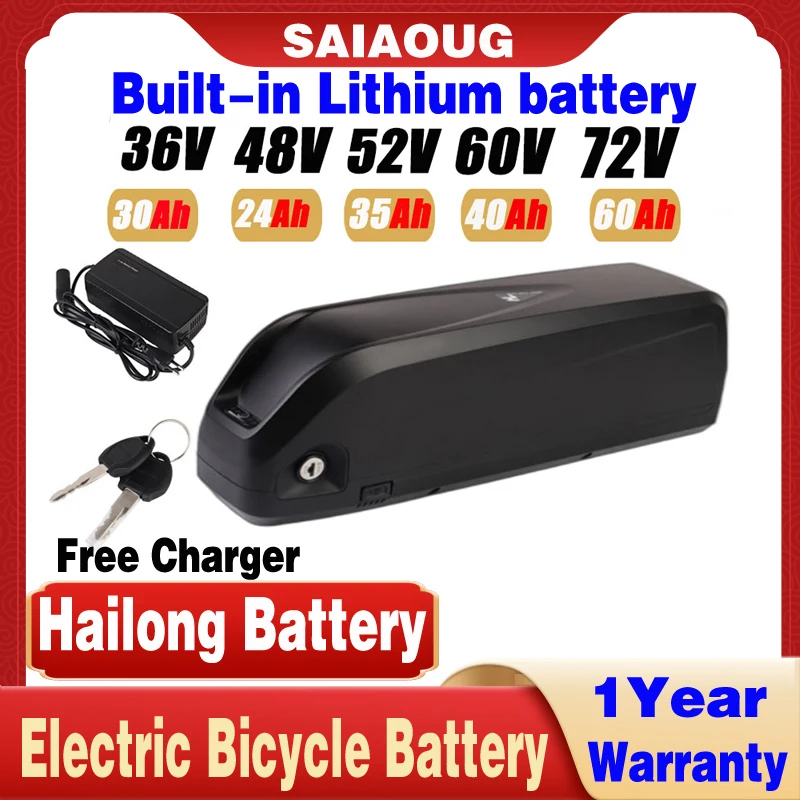48V Rechargeable 36V Electric Bike 52v Battery 60V Hailong 72V 18650cell 20ah 60ah Lithium Battery Pack Free shipping and duty
48V Rechargeable 36V Electric Bike 52v Battery 60V Hailong 72V 18650cell 20ah 60ah Lithium Battery Pack Free shipping and duty