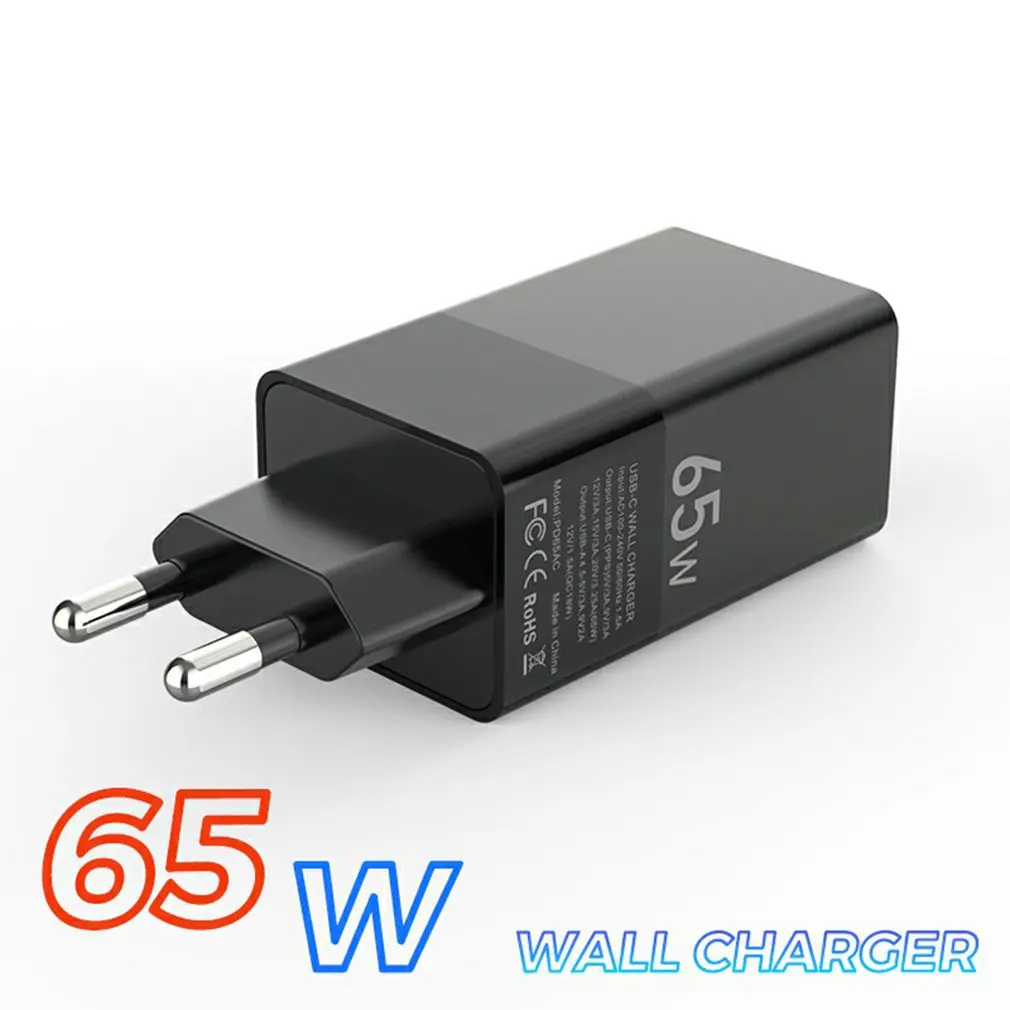 

65w GaN charger Quick Charge 4.0 3.0 PD USB charger Fast charging for Macbook smartphones tablets fast charger