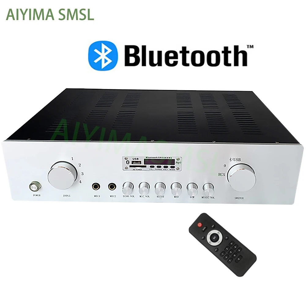 

AIYIMA SMSL USB 600W 2.0 stereo High Power Amplifier Conference Home KTV Karaoke Home Lossless Bluetooth HIFI Amplifier Audio