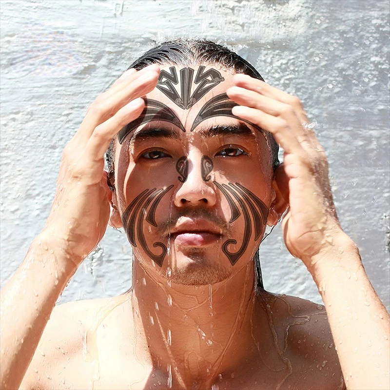Temporary Tattoos Face Waterproof Sticker Party Prom Body Art Maoris Adult Black Fashion Fake Tattoo Face Makeup Decals
Temporary Tattoos Face Waterproof Sticker Party Prom Body Art Maoris Adult Black Fashion Fake Tattoo Face Makeup Decals