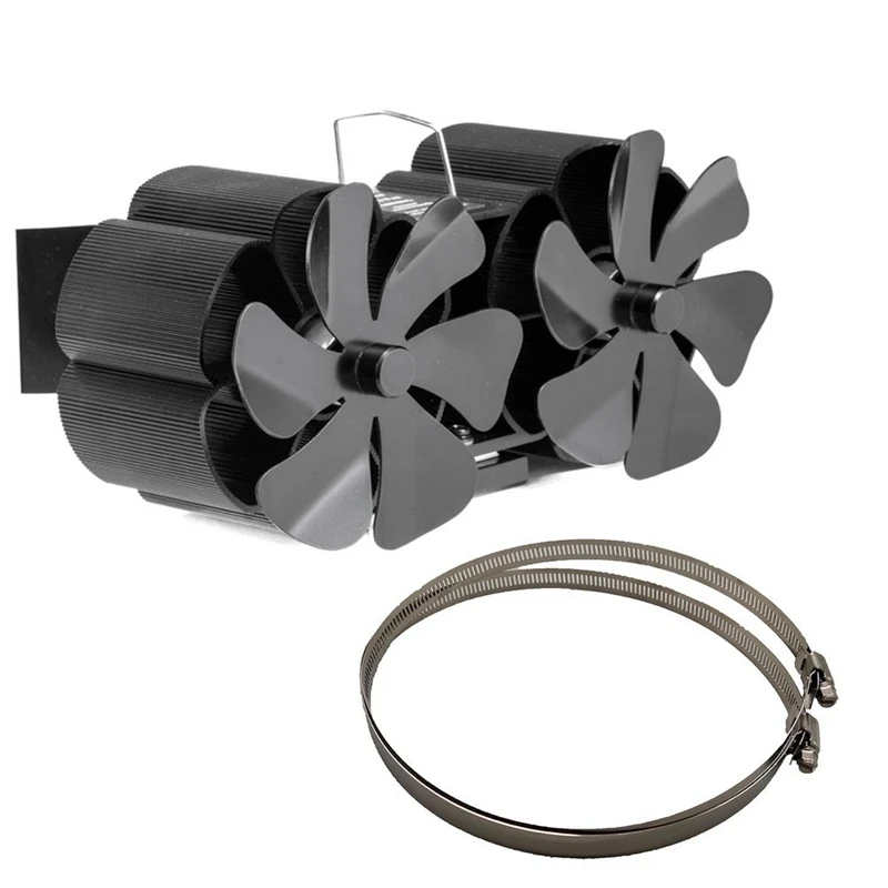 Double Headed Fireplace Fan 6 Blades Heat Powered Stove Fan Log Wood Burner Eco Friendly Quiet Fan Home Efficient
Double Headed Fireplace Fan 6 Blades Heat Powered Stove Fan Log Wood Burner Eco Friendly Quiet Fan Home Efficient
