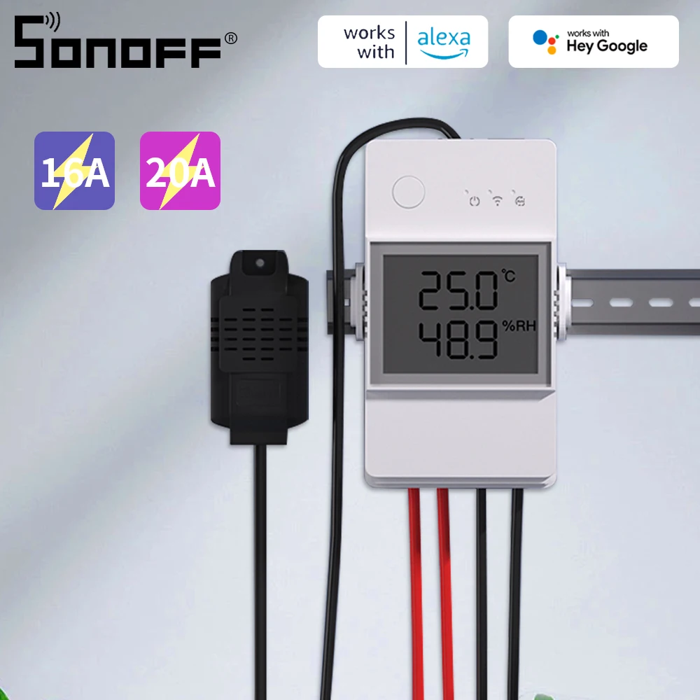 Релейный модуль SONOFF TH Elite 16 А 20 А, умный Wi-Fi переключатель, датчик влажности, датчик температуры, работает с Alexa Google Home
Релейный модуль SONOFF TH Elite 16 А 20 А, умный Wi-Fi переключатель, датчик влажности, датчик температуры, работает с Alexa Google Home