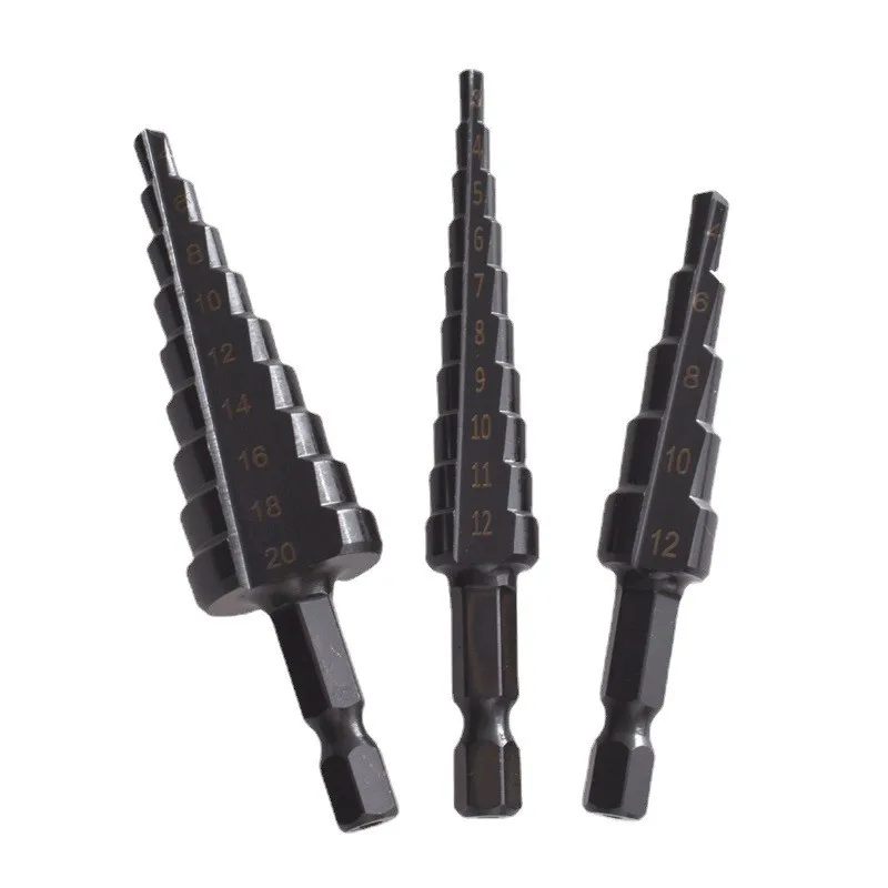 3pcs Step Drill Bit Storage Pouch HSS Titanium Step Cone Universal Drill Bit For Wood Metal Hole Cutter Drill Bits
3pcs Step Drill Bit Storage Pouch HSS Titanium Step Cone Universal Drill Bit For Wood Metal Hole Cutter Drill Bits