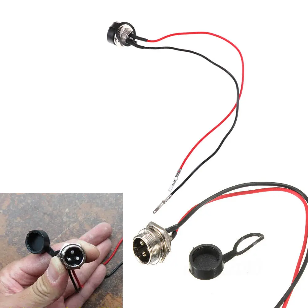24V 36V Electric Scooter Battery Charging 3 Pin Terminal Inline Connector Jack Socket Head Round 3 Hole Charging Port
24V 36V Electric Scooter Battery Charging 3 Pin Terminal Inline Connector Jack Socket Head Round 3 Hole Charging Port