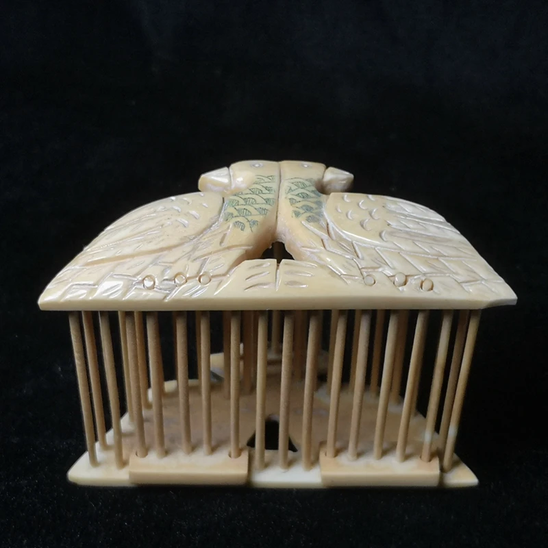 YIZHU CULTUER ART L 8.5CM Chinese Hand Carved Lovely Two birds Statue Cricket Cage Decoration Gift
YIZHU CULTUER ART L 8.5CM Chinese Hand Carved Lovely Two birds Statue Cricket Cage Decoration Gift