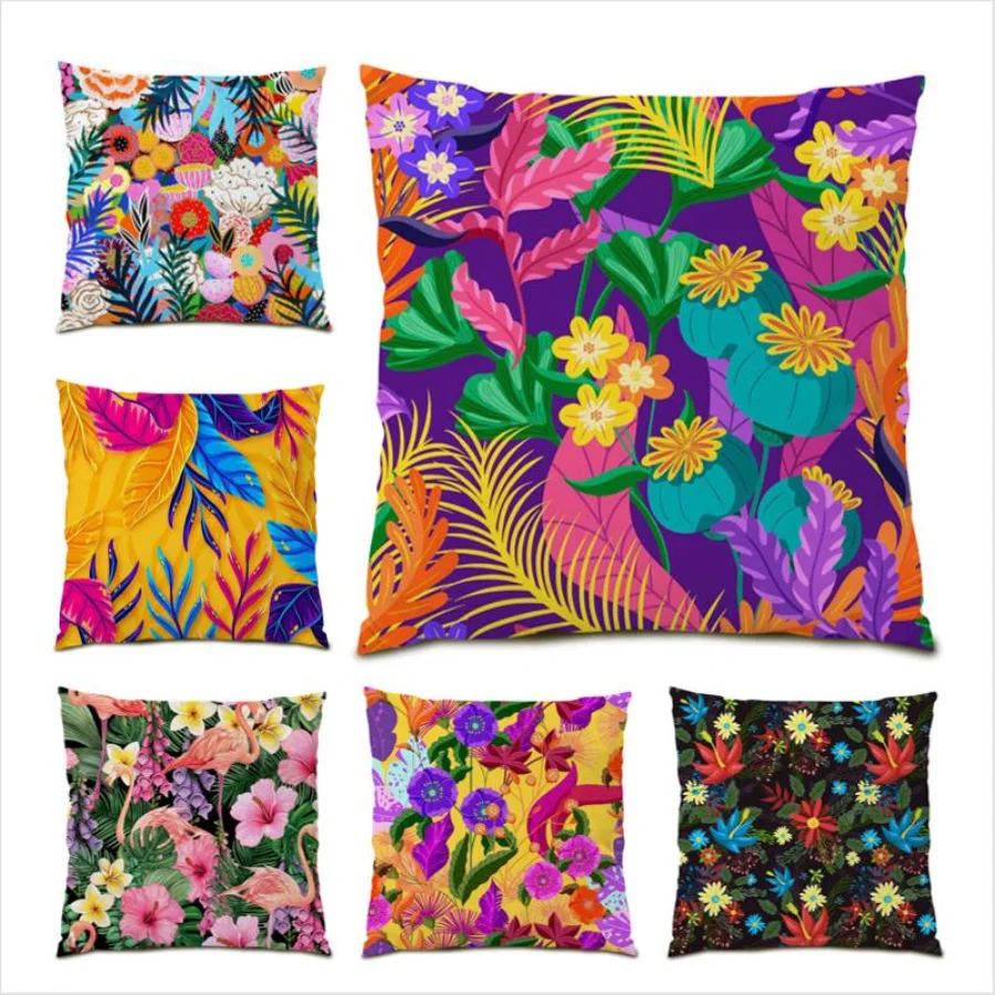 Colorful Flowers Cushion Cover 45x45 Living Room Decoration Printed Tropical Plants Square Leaves Pillow Case Home Decor E0730
Colorful Flowers Cushion Cover 45x45 Living Room Decoration Printed Tropical Plants Square Leaves Pillow Case Home Decor E0730