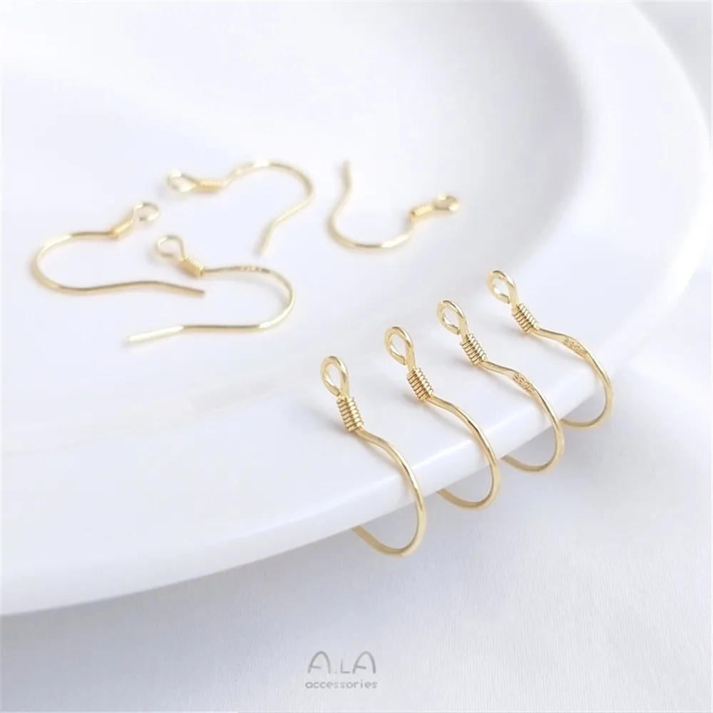 Through sterling silver S925 ear hook 14K package real gold ear hook basic accessories diy handmade earrings material
Through sterling silver S925 ear hook 14K package real gold ear hook basic accessories diy handmade earrings material