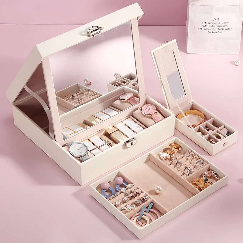2022 Leather Jewelry Box Organizer with Small Travel Storage Case Girls Ring Earrings Necklace Casket For Jewellery
2022 Leather Jewelry Box Organizer with Small Travel Storage Case Girls Ring Earrings Necklace Casket For Jewellery