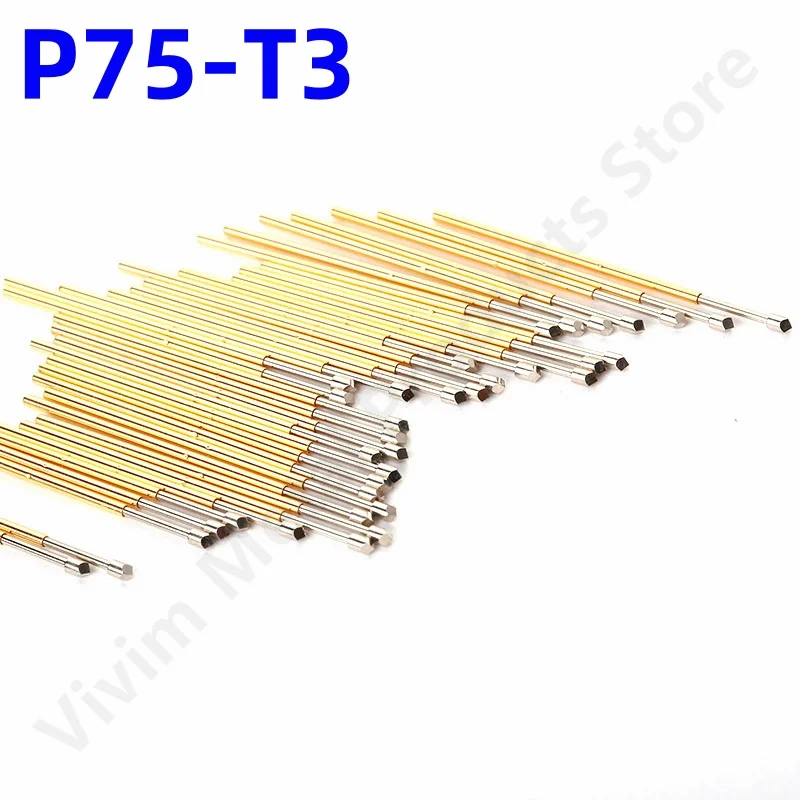 100PCS Spring Test Probe P75-T3 Test Pin Copper NickelPlated Electronic Spring Test Pin Head Dia 1.50mm P75-T Pogo Pin 1.02mm
100PCS Spring Test Probe P75-T3 Test Pin Copper NickelPlated Electronic Spring Test Pin Head Dia 1.50mm P75-T Pogo Pin 1.02mm