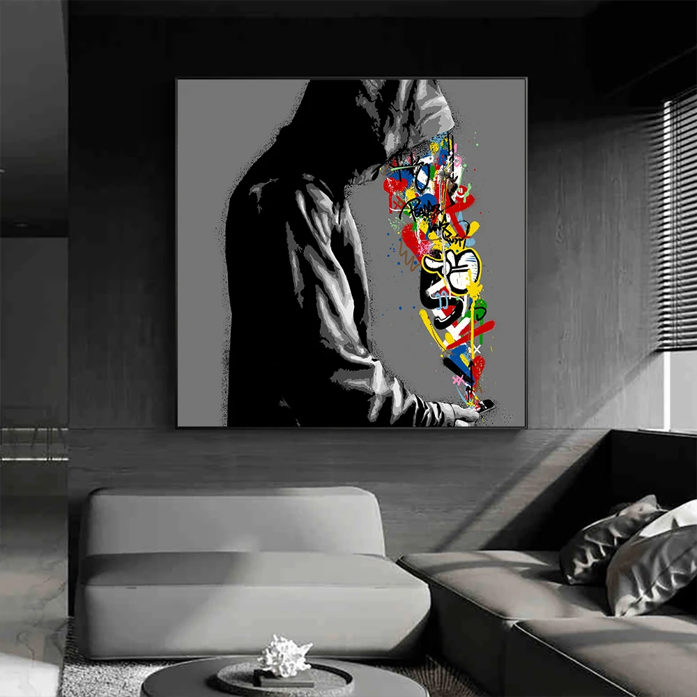 Modern Play Phone Graffiti Art Street Art Oil Painting Canvas Print Poster Wall Art Picture For Living Room Home Decor Frameless
Modern Play Phone Graffiti Art Street Art Oil Painting Canvas Print Poster Wall Art Picture For Living Room Home Decor Frameless